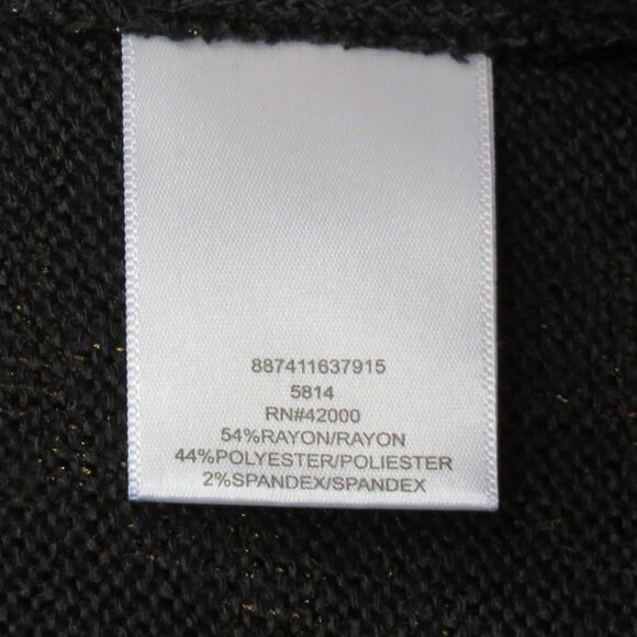 Junior Plus Black & Gold Long Sleeve Pullover Embellished Blouse Size 1X (C895) - Picture 7 of 9